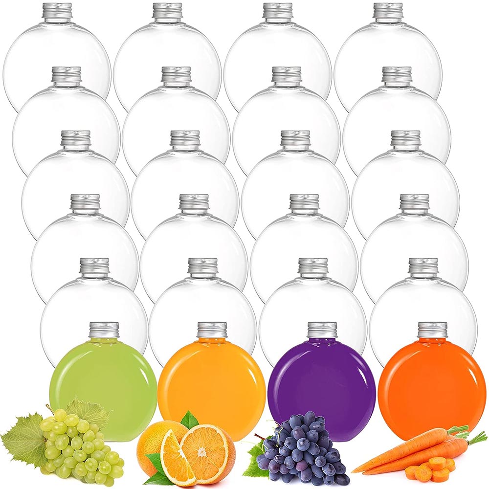 Meal Prep Juice Bottles - 24Pack 10oz Plastic Bottles Small Plastic