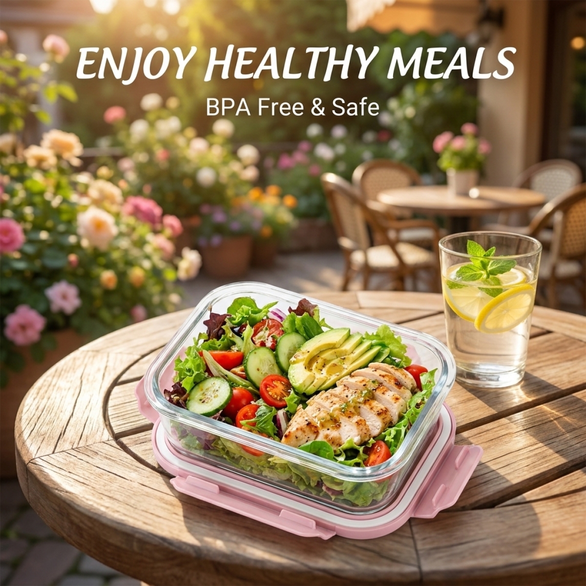 Meal Prep Healthy Lunch - Extra Thick High Borosilicate Glass Lunch