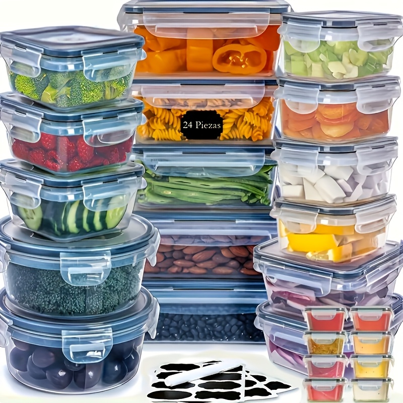 Meal Prep Recipes - 48-Piece Leakproof Food Storage Set –
