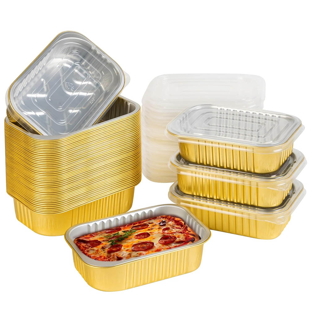 Meal Prep Recipes - Small Aluminum Pans with Lids Heavy