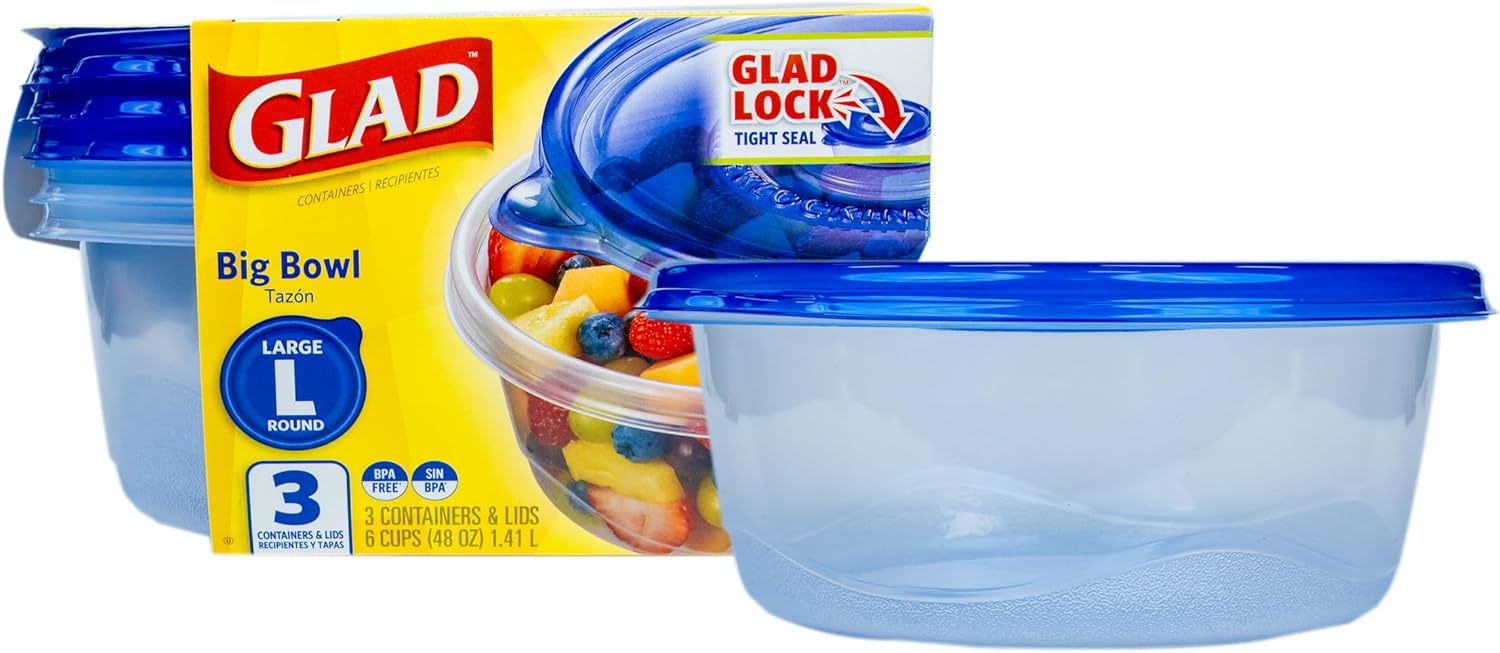Meal Prep Container - 48 oz Round Food Storage Containers