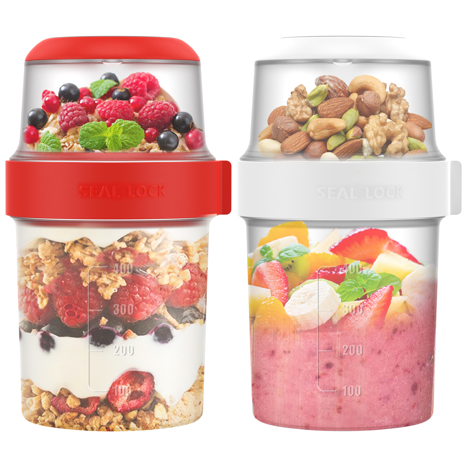 Meal Prep Recipes - 2Pcs Breakfast Oatmeal Cups Cereal Nut