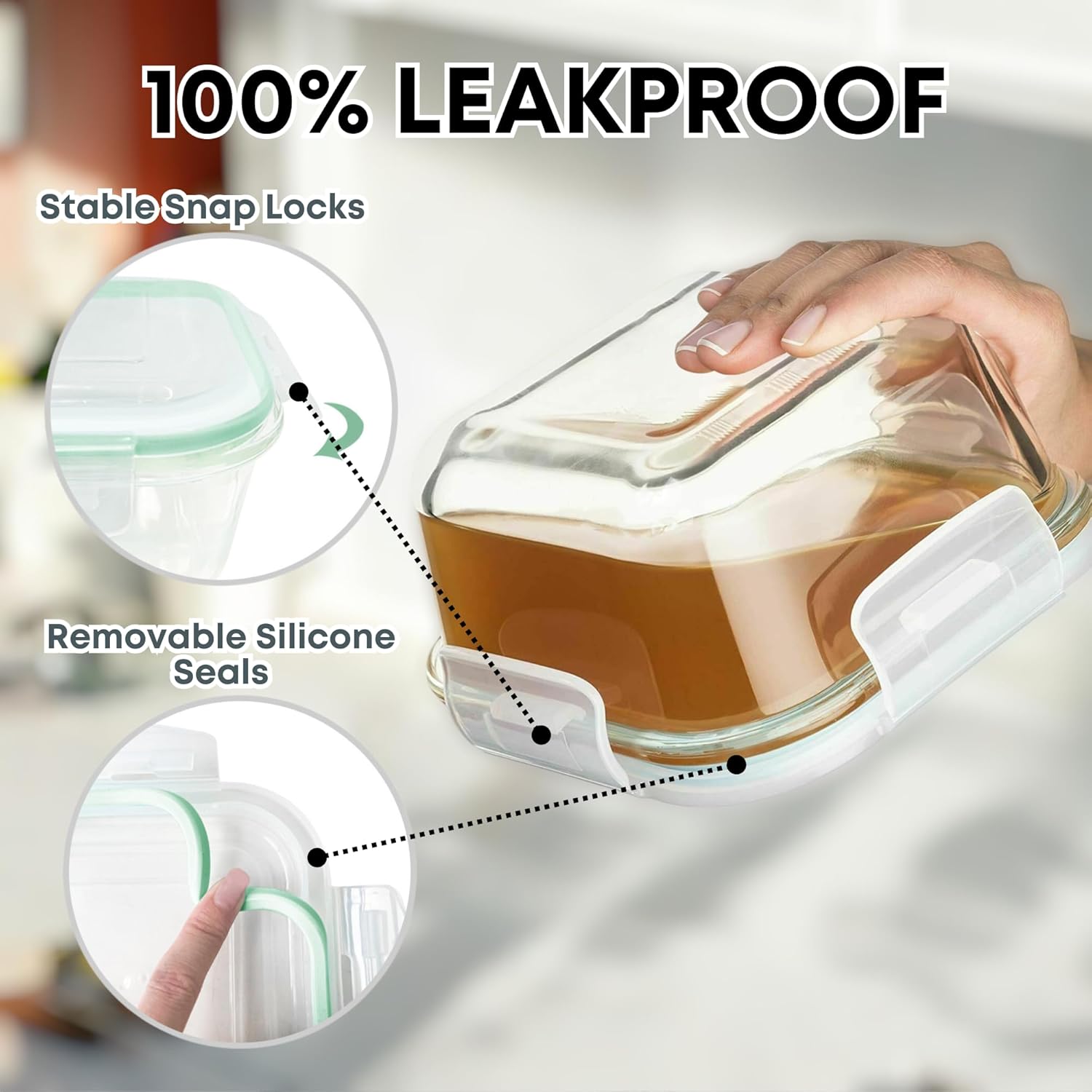 6 PC Square Glass Food Storage - Meal Prep Container avis et prix