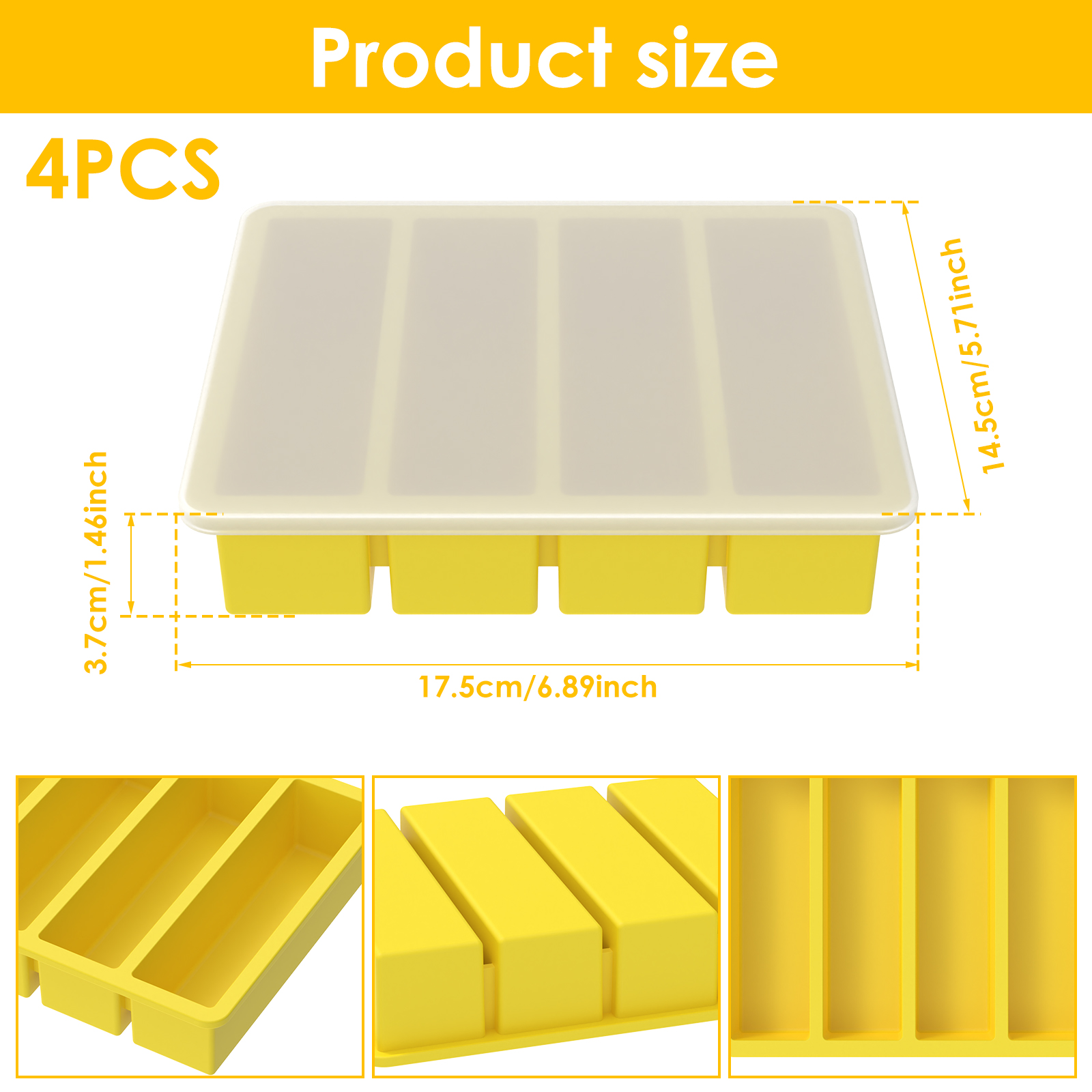 4 Pcs Silicone Freezer Molds E - Meal Prep Easy avis et prix