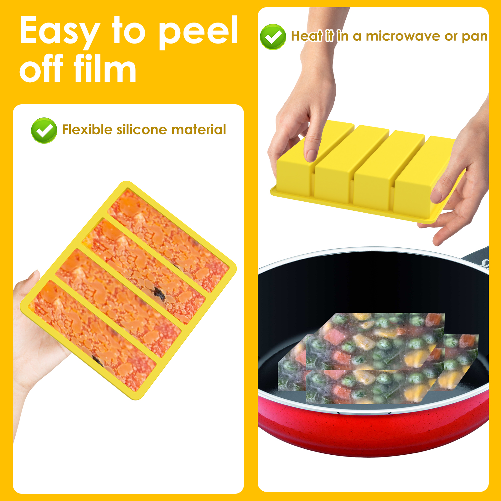 4 Pcs Silicone Freezer Molds E - Meal Prep Easy avis et prix