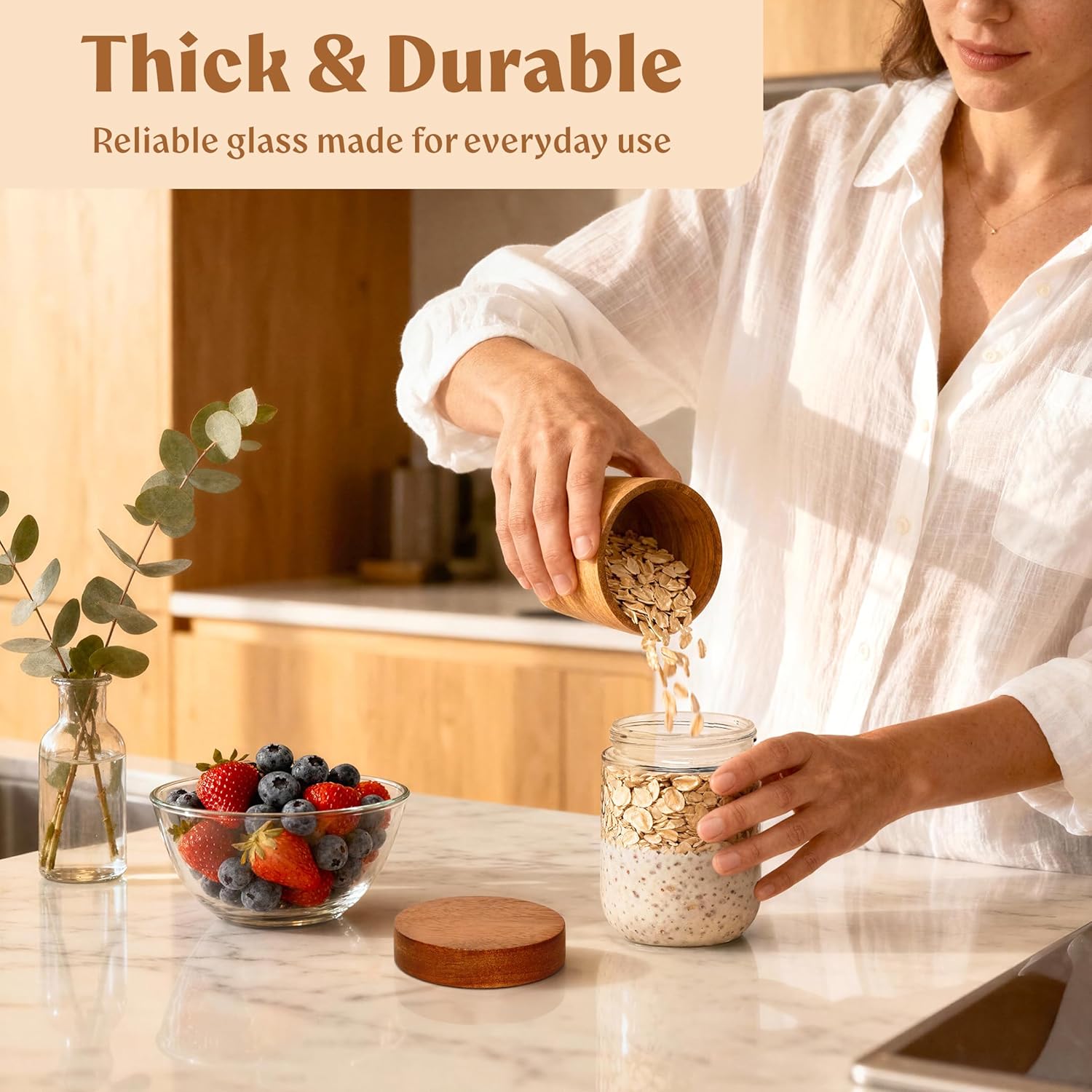 Overnight Oats Containers with - Meal Prep Jars With Lids avis et prix