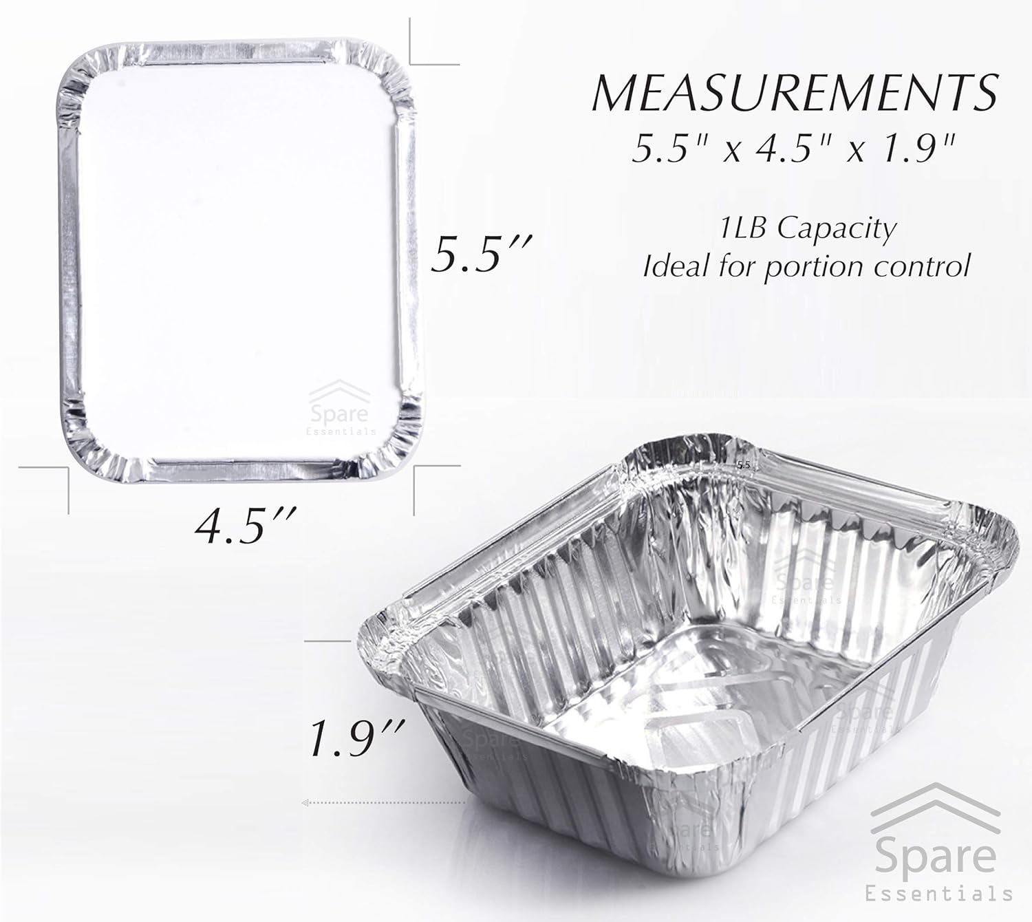 55 Pack Small Foil Pans with L - Meal Prep Container avis et prix