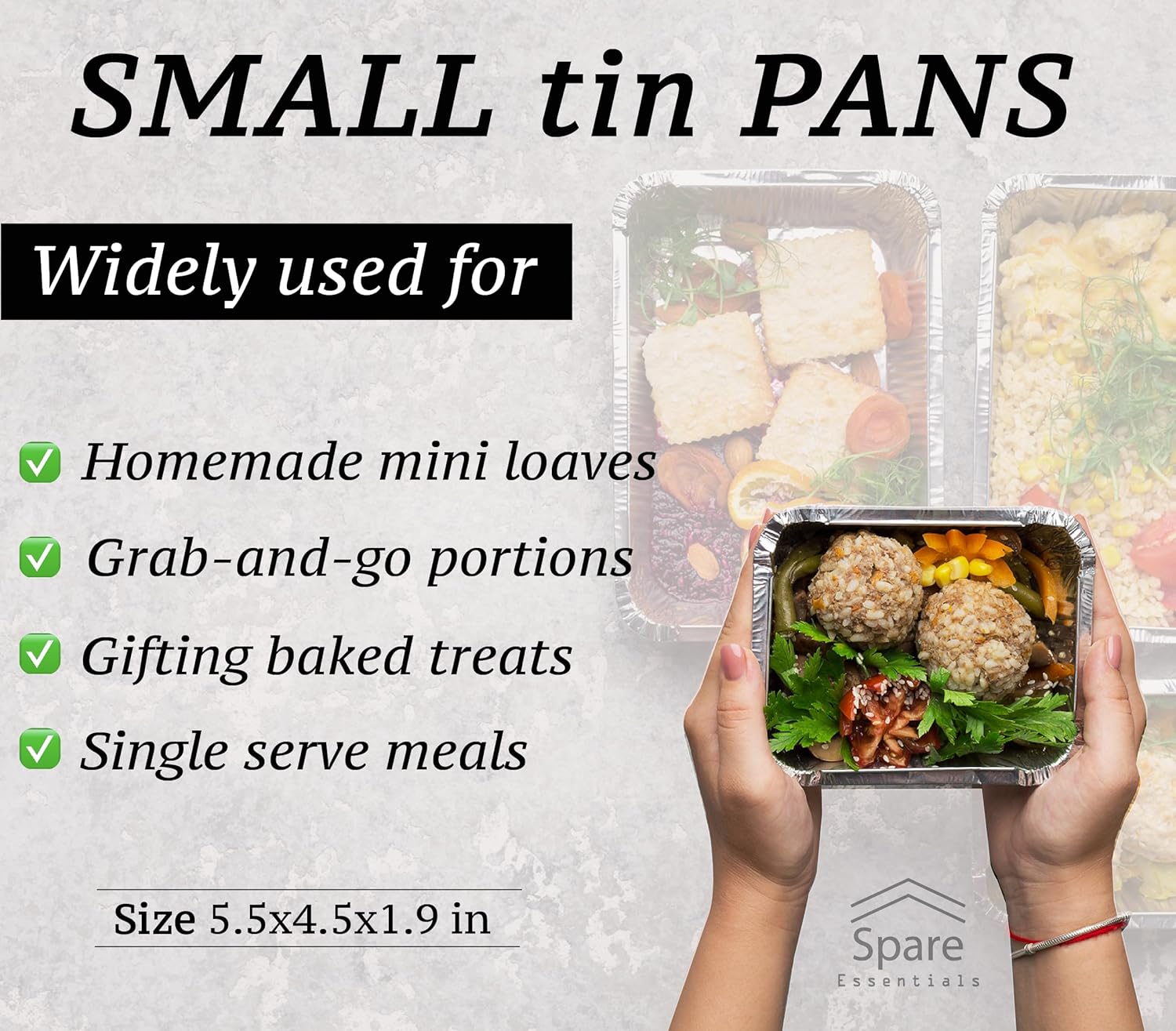55 Pack Small Foil Pans with L - Meal Prep Container avis et prix