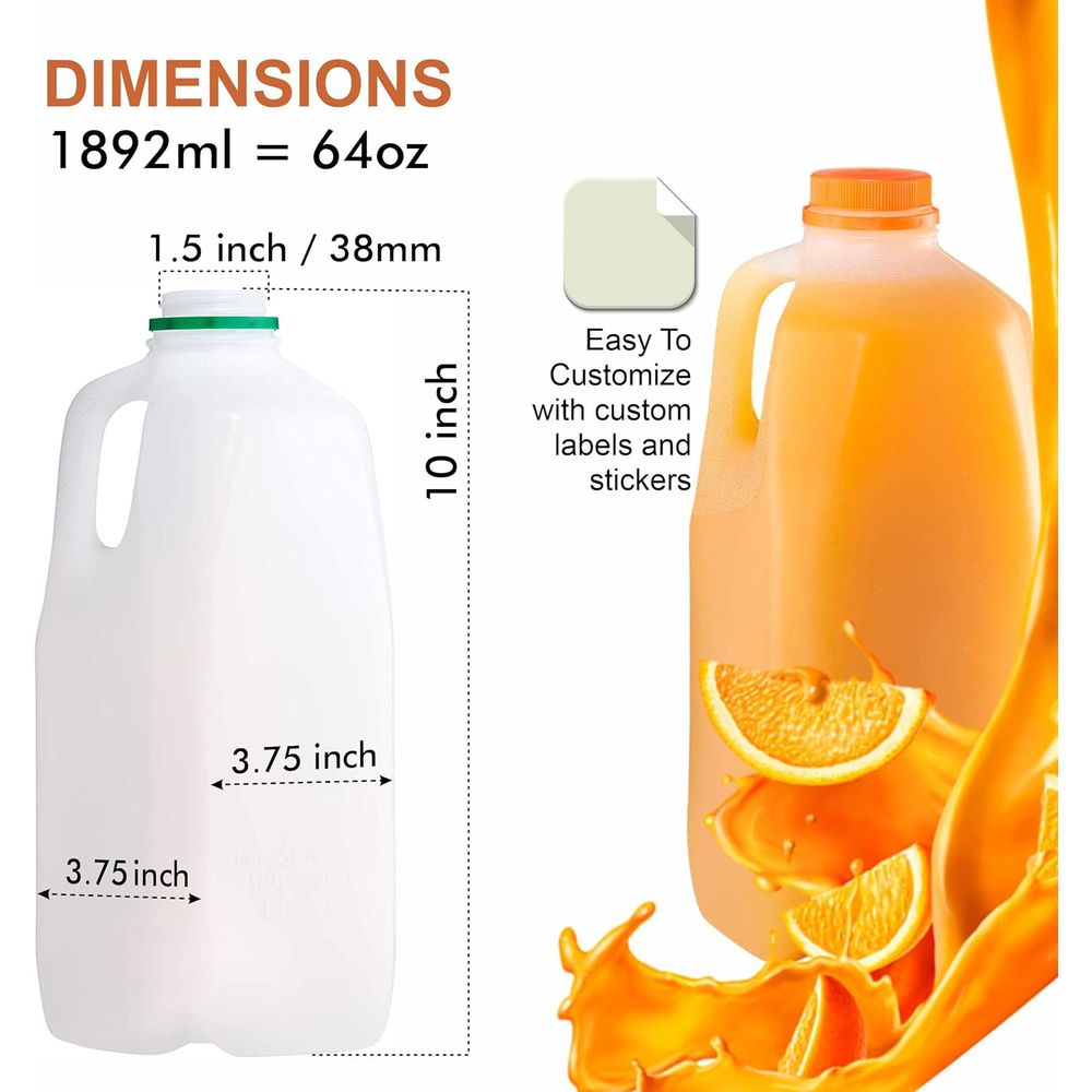 64 oz Tamper-Evident Plastic J - Meal Prep Juice Bottles avis et prix