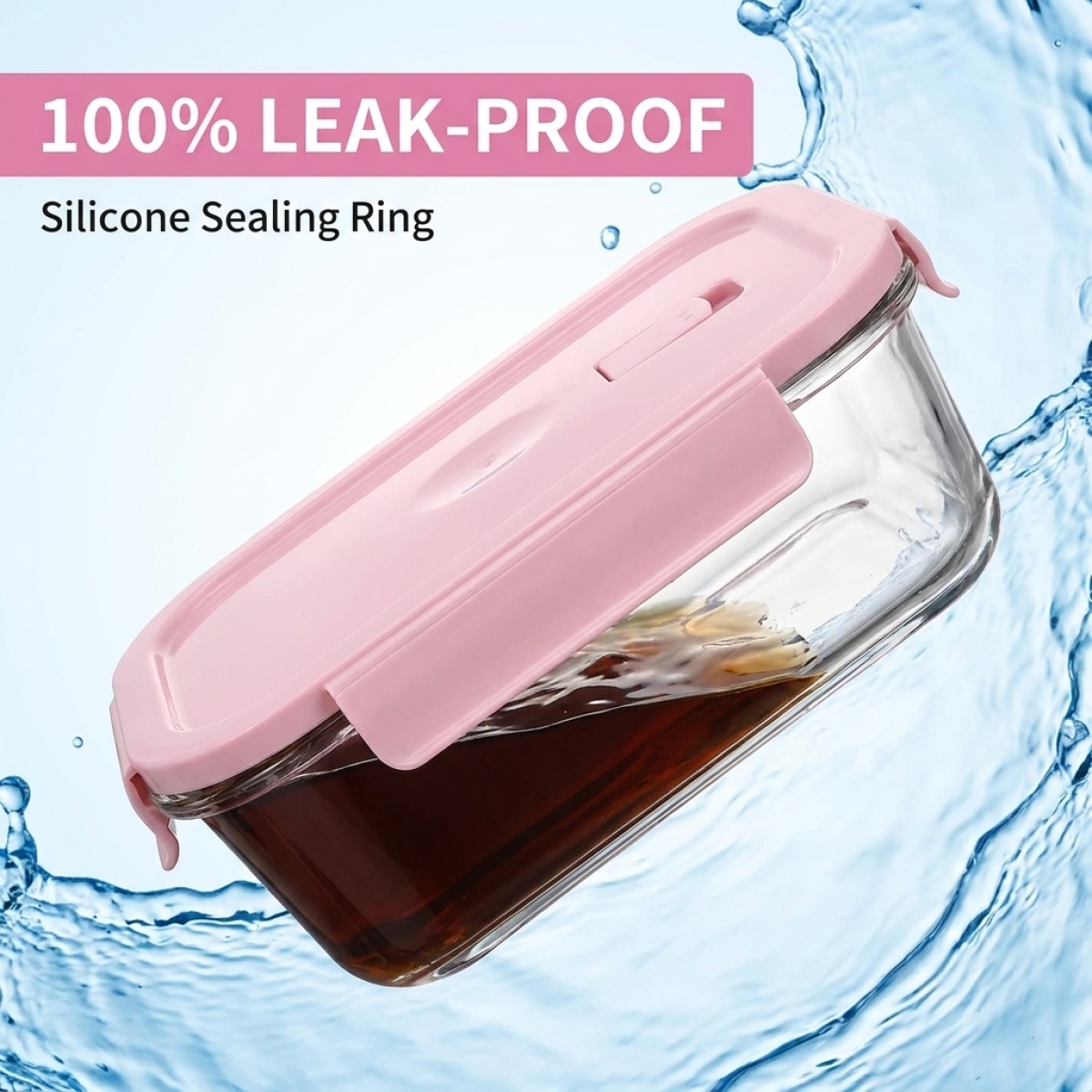 Cute Pink Glass Meal Prep Cont - Meal Prep Healthy Lunch avis et prix