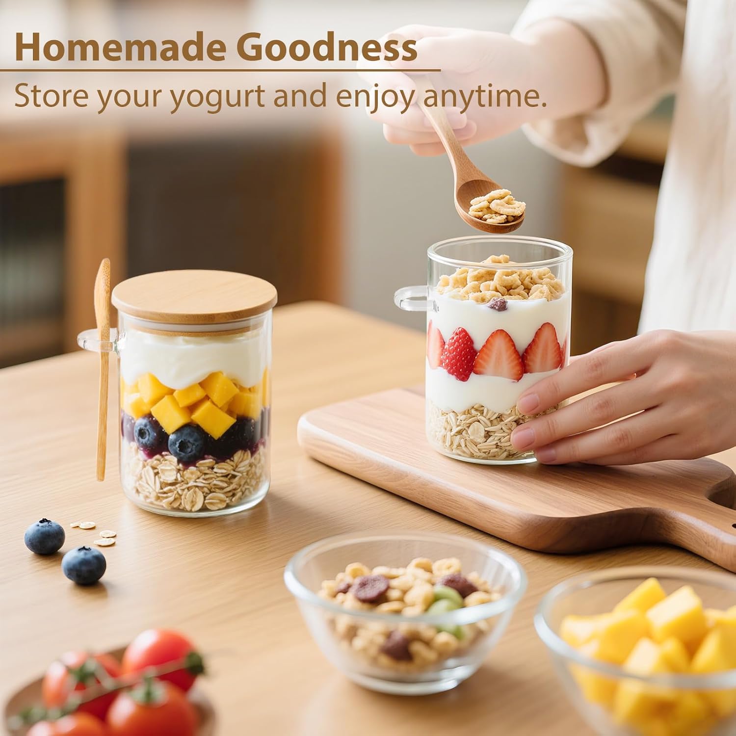 6 Pack Overnight Oats Containe - Meal Prep Jars With Lids avis et prix