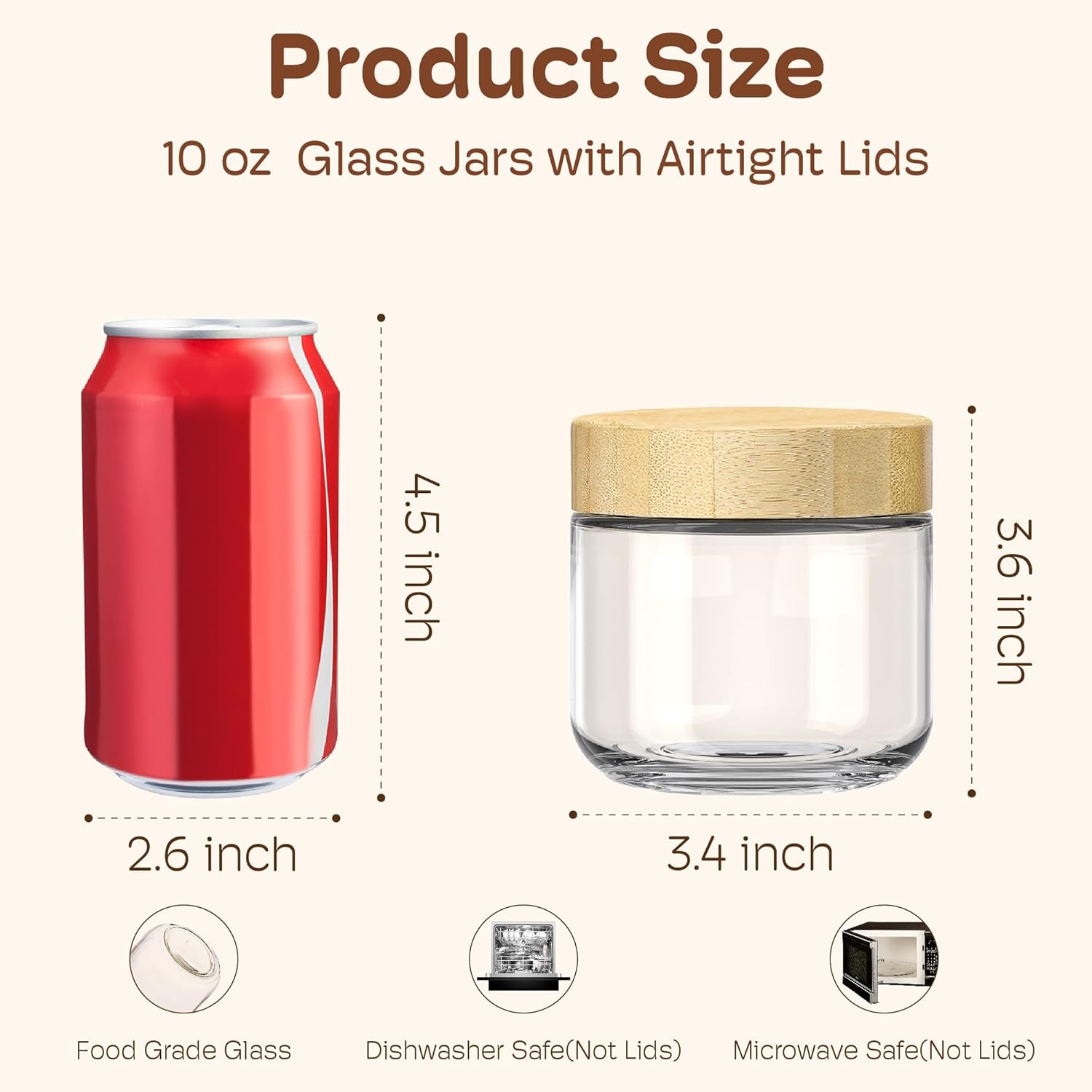 4 Pack 10oz Overnight Oats Con - Meal Prep Jars With Lids avis et prix