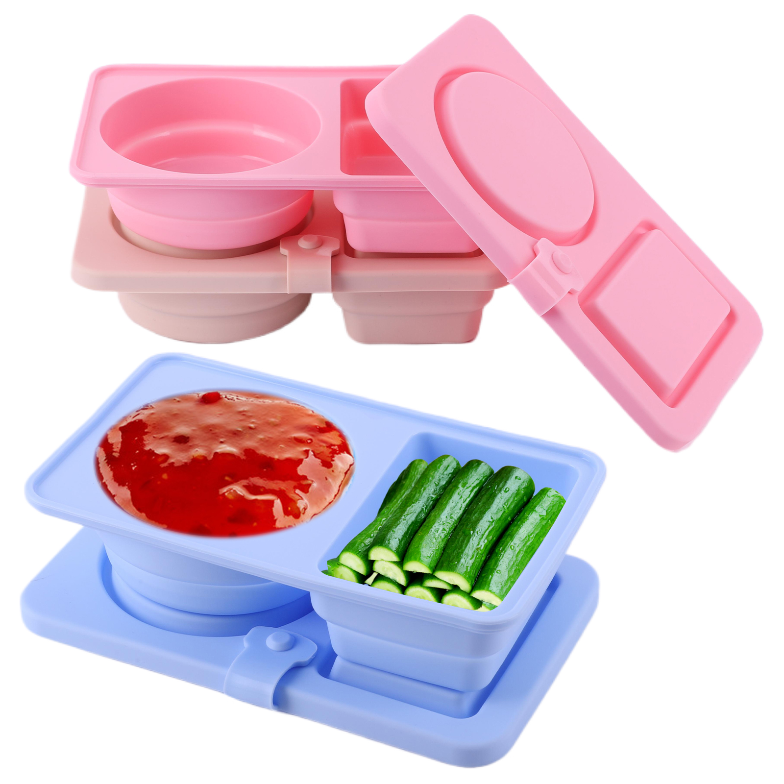 3Pcs Multi-Function 2 Grid Con - Meal Prep Jars With Lids avis et prix