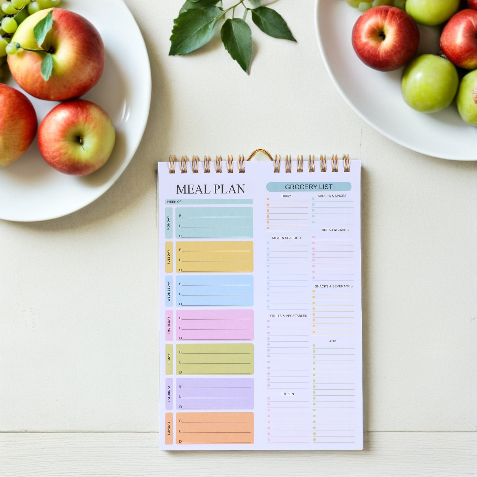A5 Spiral Weekly Meal Planner  - Meal Prep Grocery List avis et prix