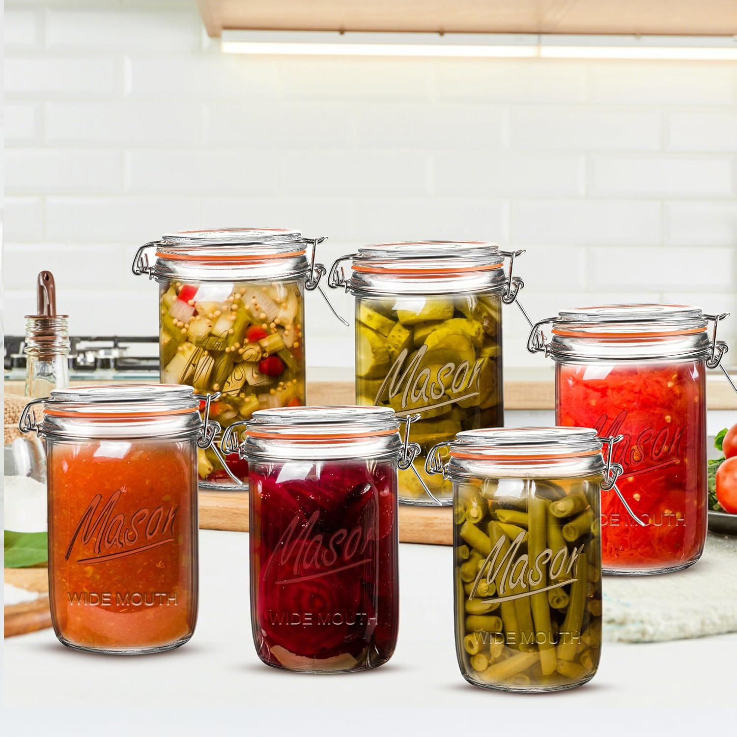 24oz Wide Mouth    Jars – 6 Pa - Meal Prep Jars With Lids avis et prix