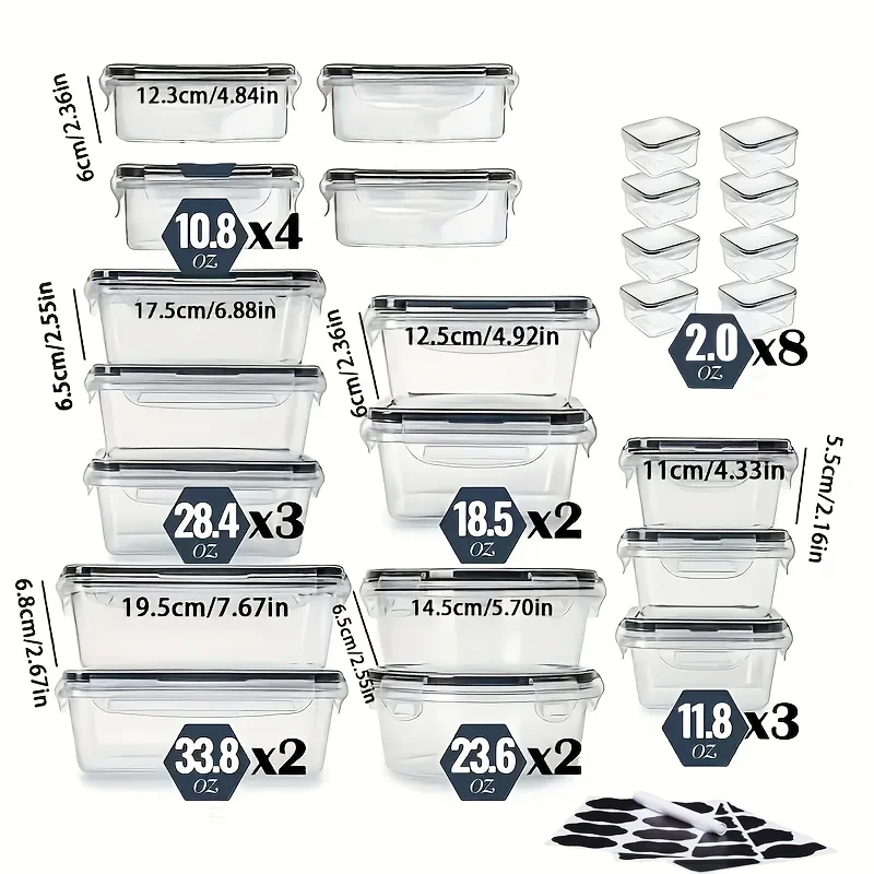 48-Piece Leakproof Food Storag - Meal Prep Recipes avis et prix