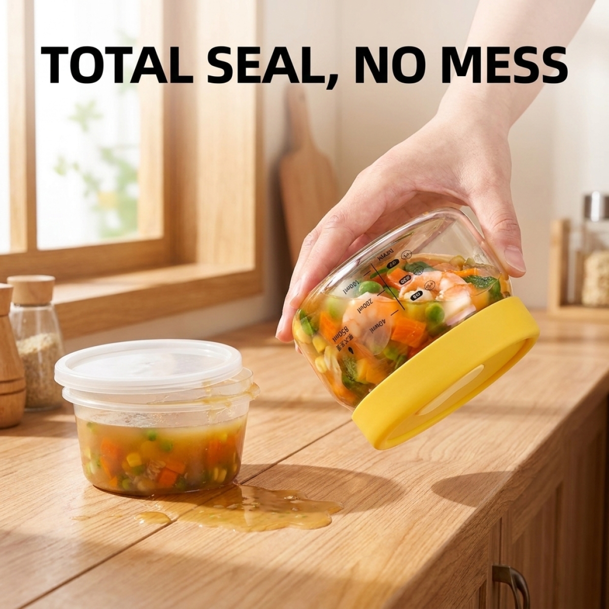 Leakproof Glass Food Storage C - Meal Prep Jars With Lids avis et prix
