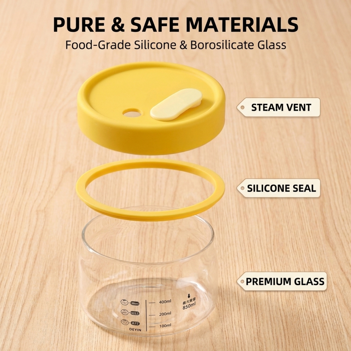 Leakproof Glass Food Storage C - Meal Prep Jars With Lids avis et prix
