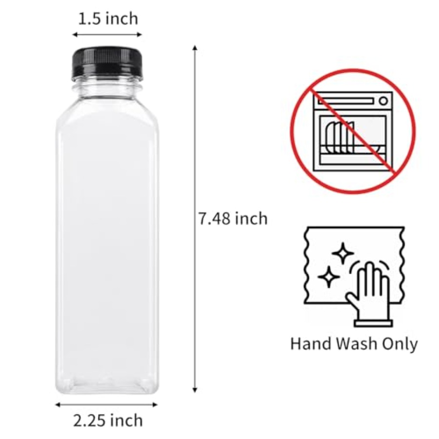 202636pcs 16oz Empty Plastic J - Meal Prep Juice Bottles avis et prix