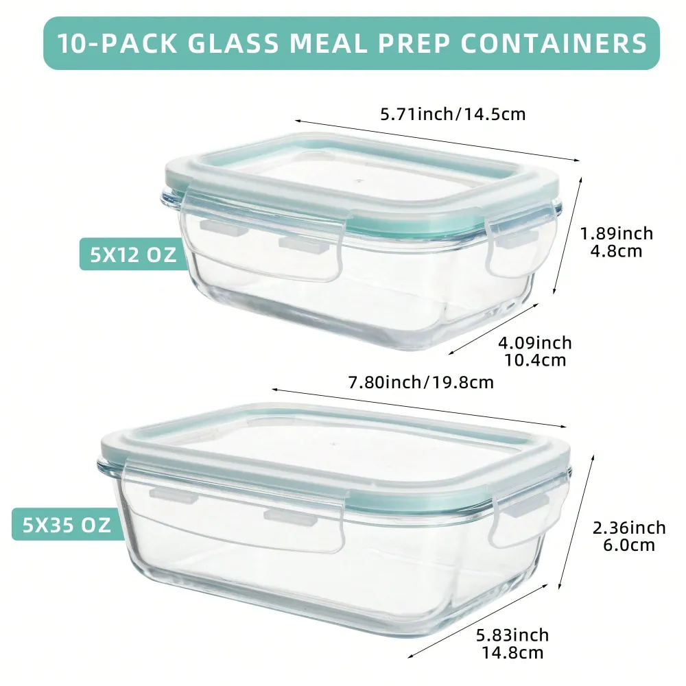 Pieces Glass Meal Prep Contain - Meal Prep Container avis et prix