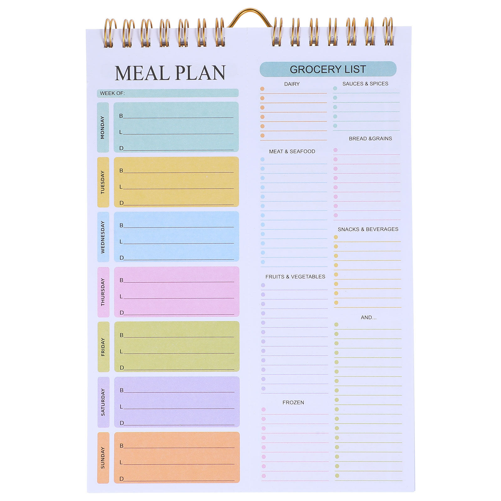 Weekly Meal Planner Notebook A - Meal Prep Grocery List avis et prix