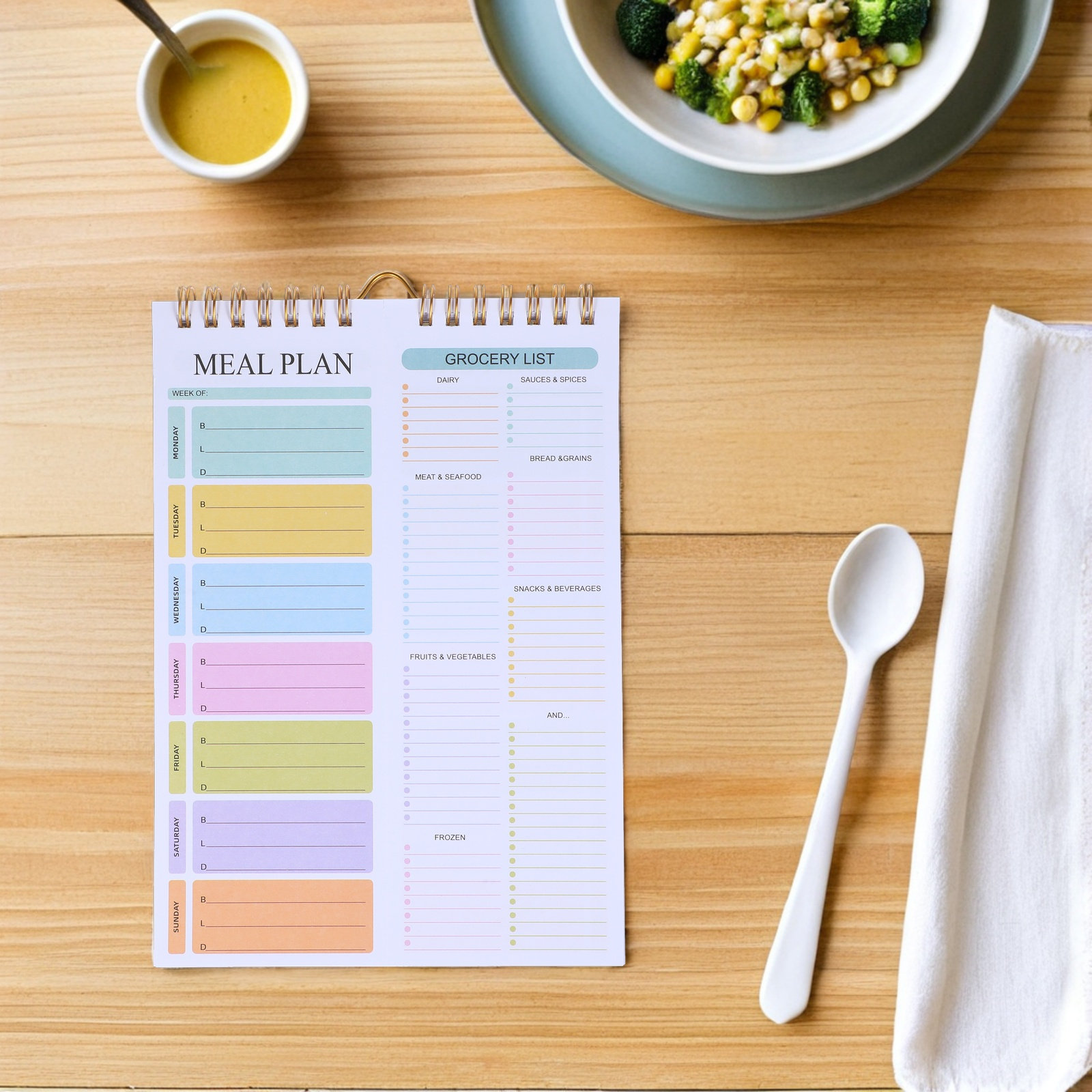 Weekly Meal Planner Notebook A - Meal Prep Grocery List avis et prix