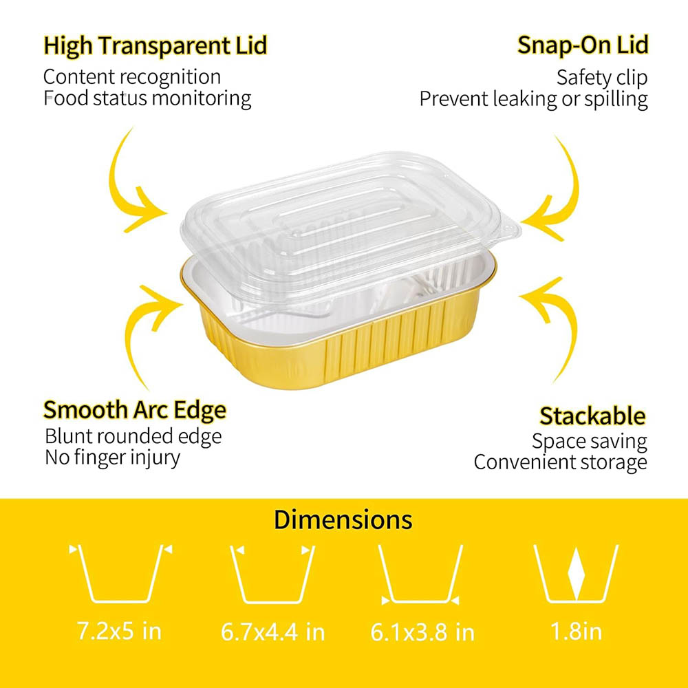 Small Aluminum Pans with Lids  - Meal Prep Recipes avis et prix