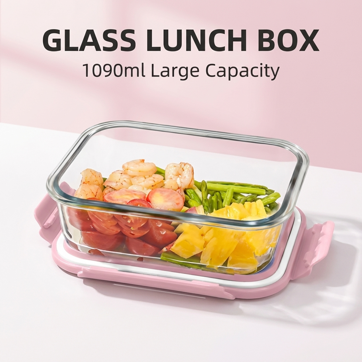 Portable Pink Glass Meal Prep  - Meal Prep Healthy Lunch avis et prix