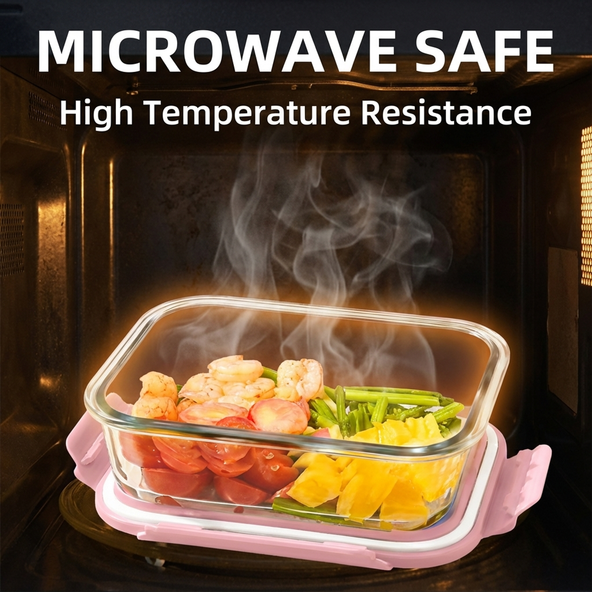 Portable Pink Glass Meal Prep  - Meal Prep Healthy Lunch avis et prix