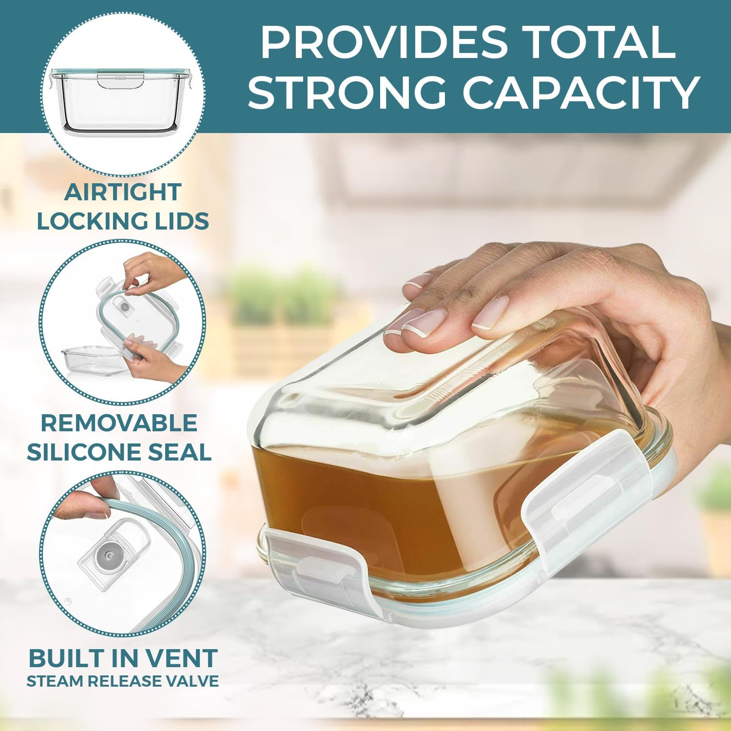 24 Pc Airtight Glass Food Stor - Meal Prep Container avis et prix