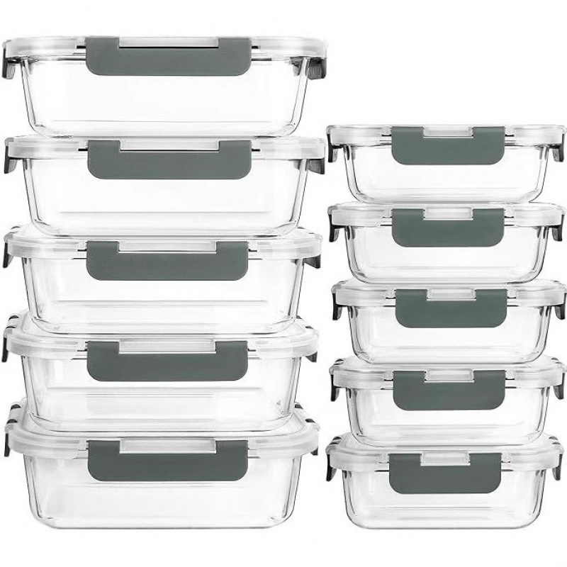 Glass Food Storage Container W - Meal Prep Recipes avis et prix