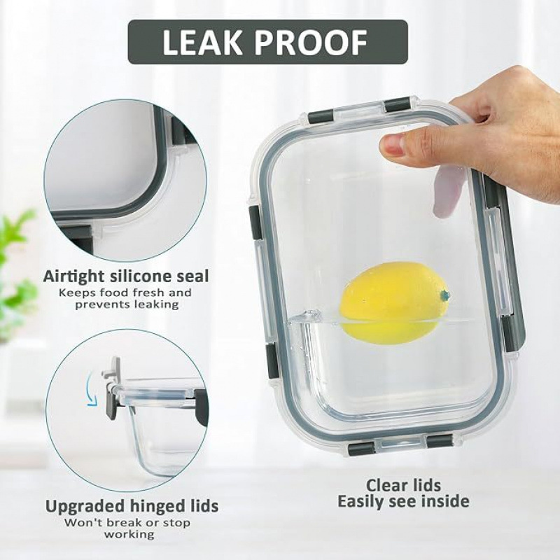 Glass Food Storage Container W - Meal Prep Recipes avis et prix