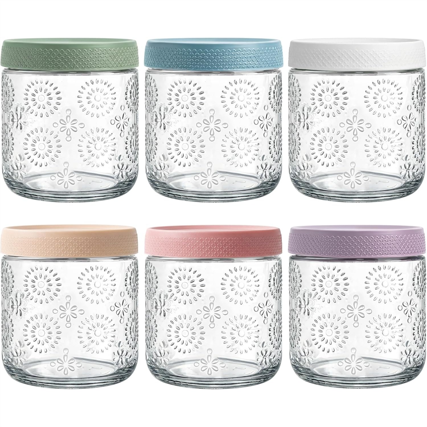 6 Pack 16 oz Overnight Oats Co - Meal Prep Jars With Lids avis et prix