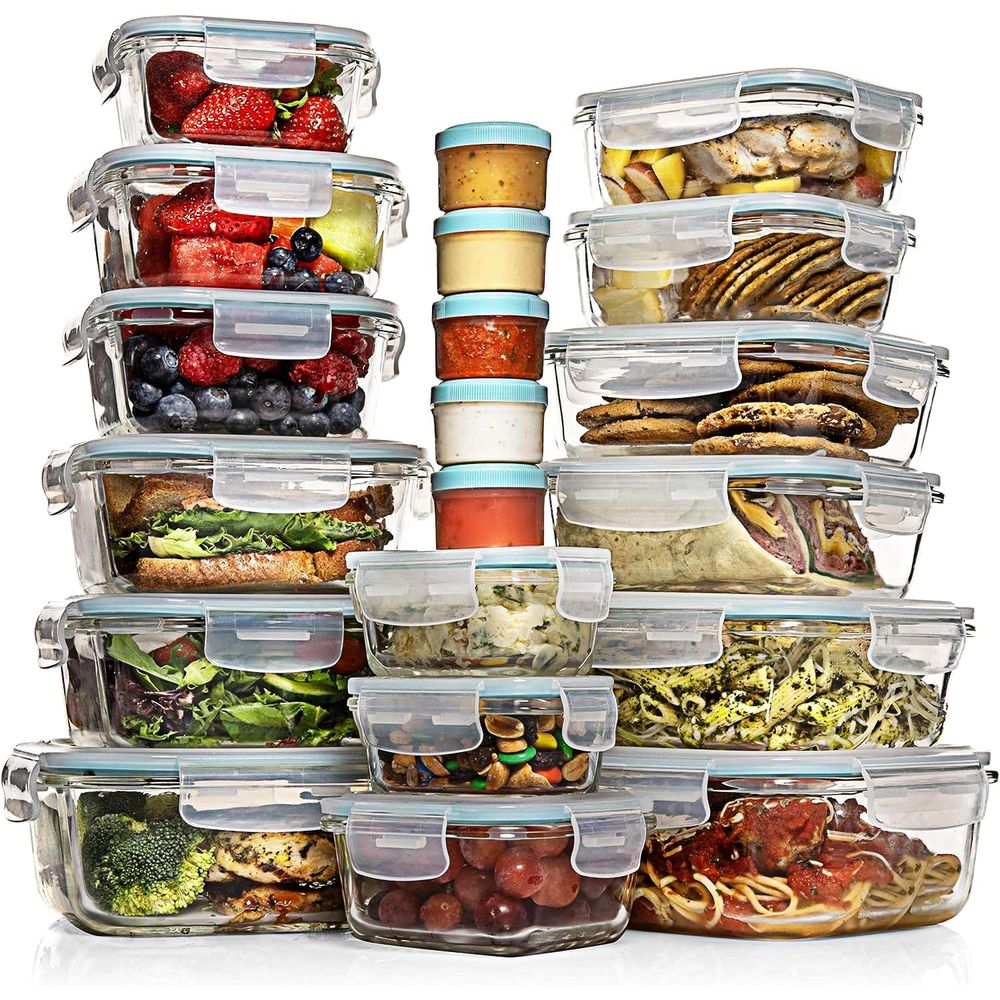 Pc Set Glass Food Storage Cont - Meal Prep Container avis et prix