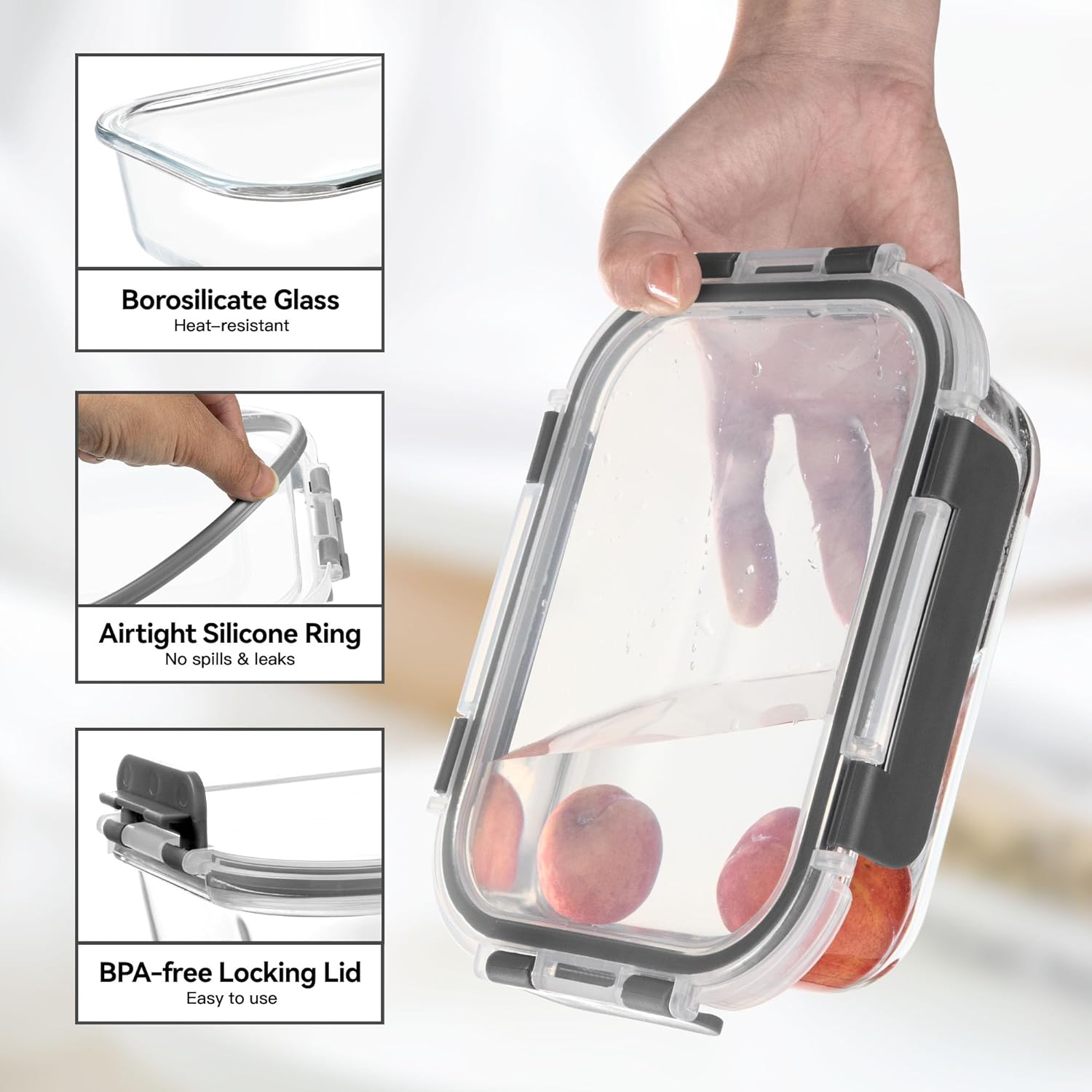 Glass Food Storage Containers, - Meal Prep Container avis et prix