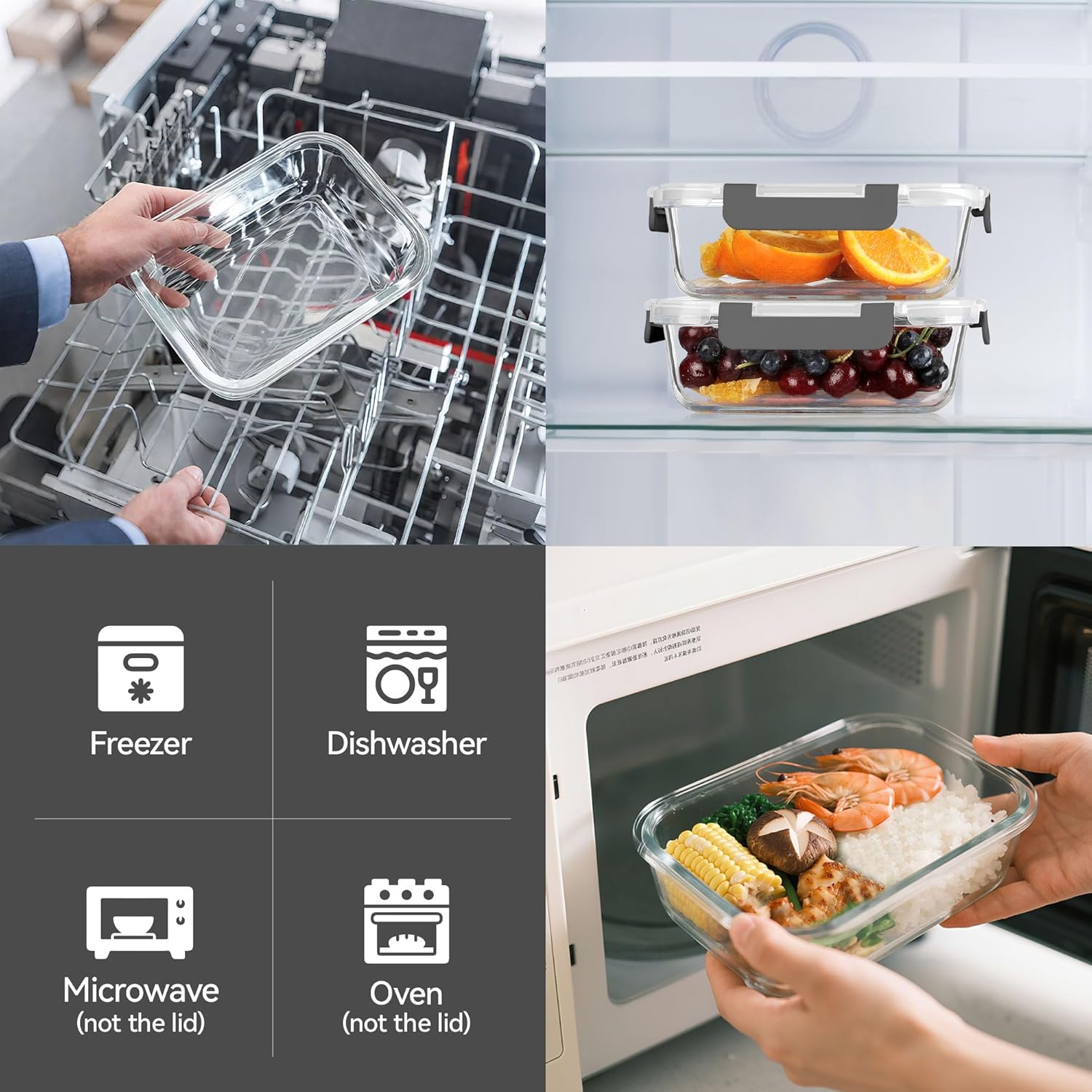 Glass Food Storage Containers, - Meal Prep Container avis et prix