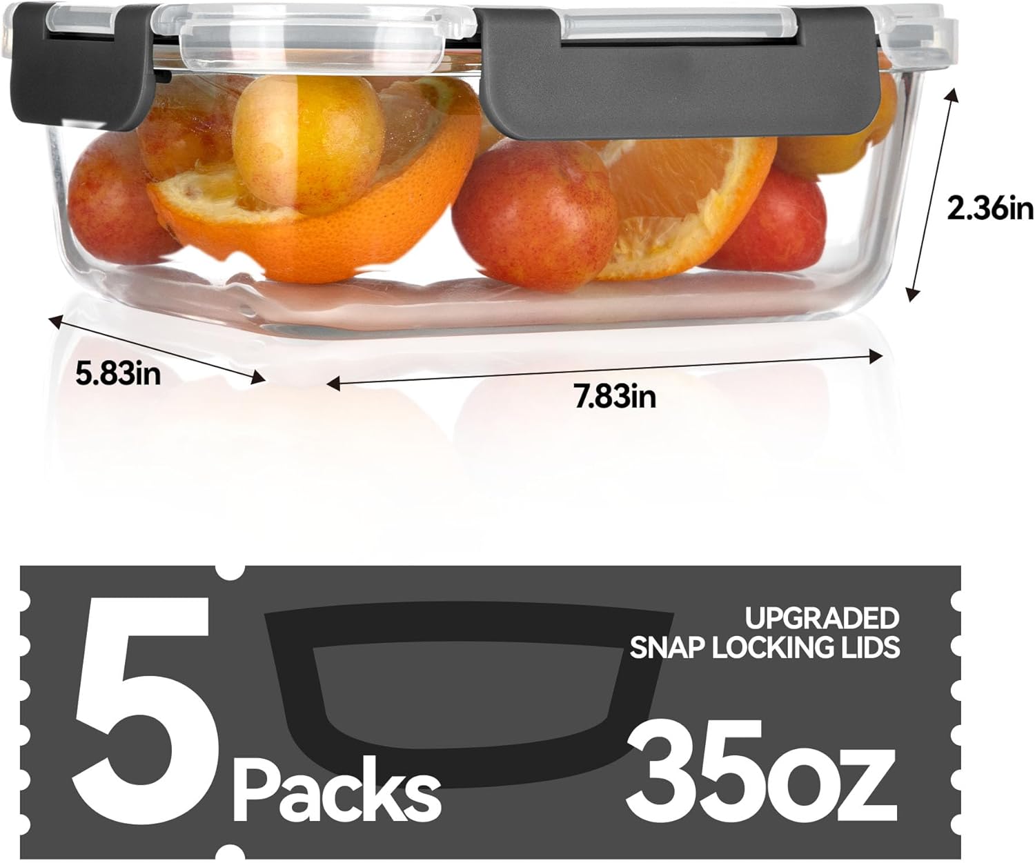 Glass Food Storage Containers, - Meal Prep Container avis et prix